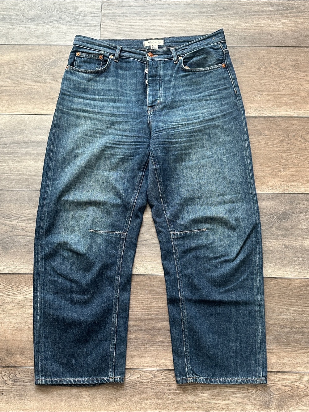 Madewell Men's Dark Blue Relaxed Denim Jeans
